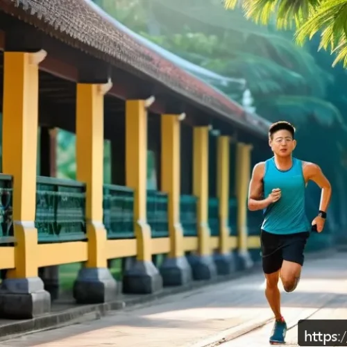 헬스트레이너가 알아야 할 운동 생리학 - A detailed fitness training scene showing a young Thai man in athletic wear performing interval runn...